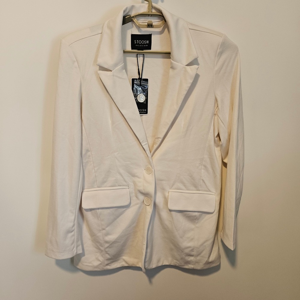 Stoosh Jersey Knit Blazer Jacket Small Comfortable Business Casual Minimalist